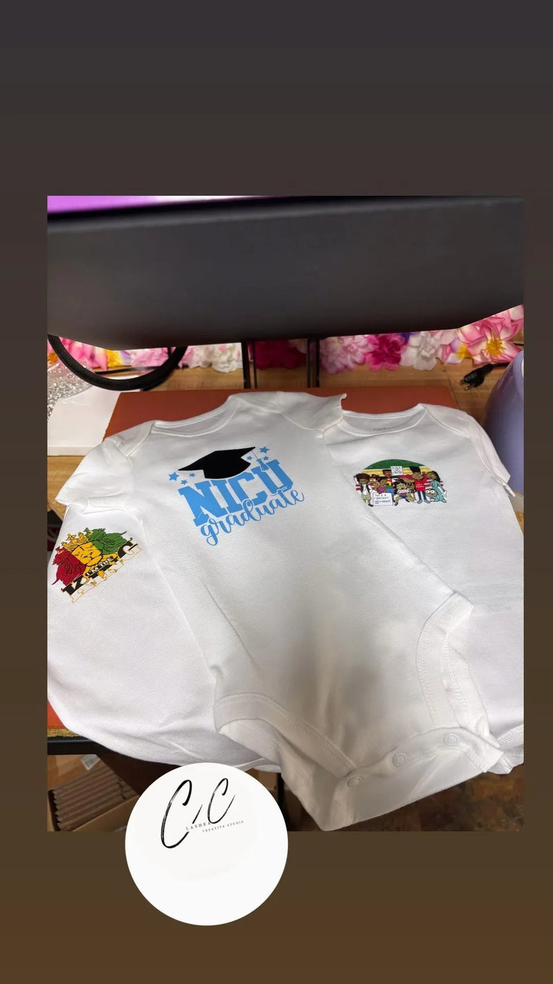 Custom Baby Onesies NICU Graduate Set
