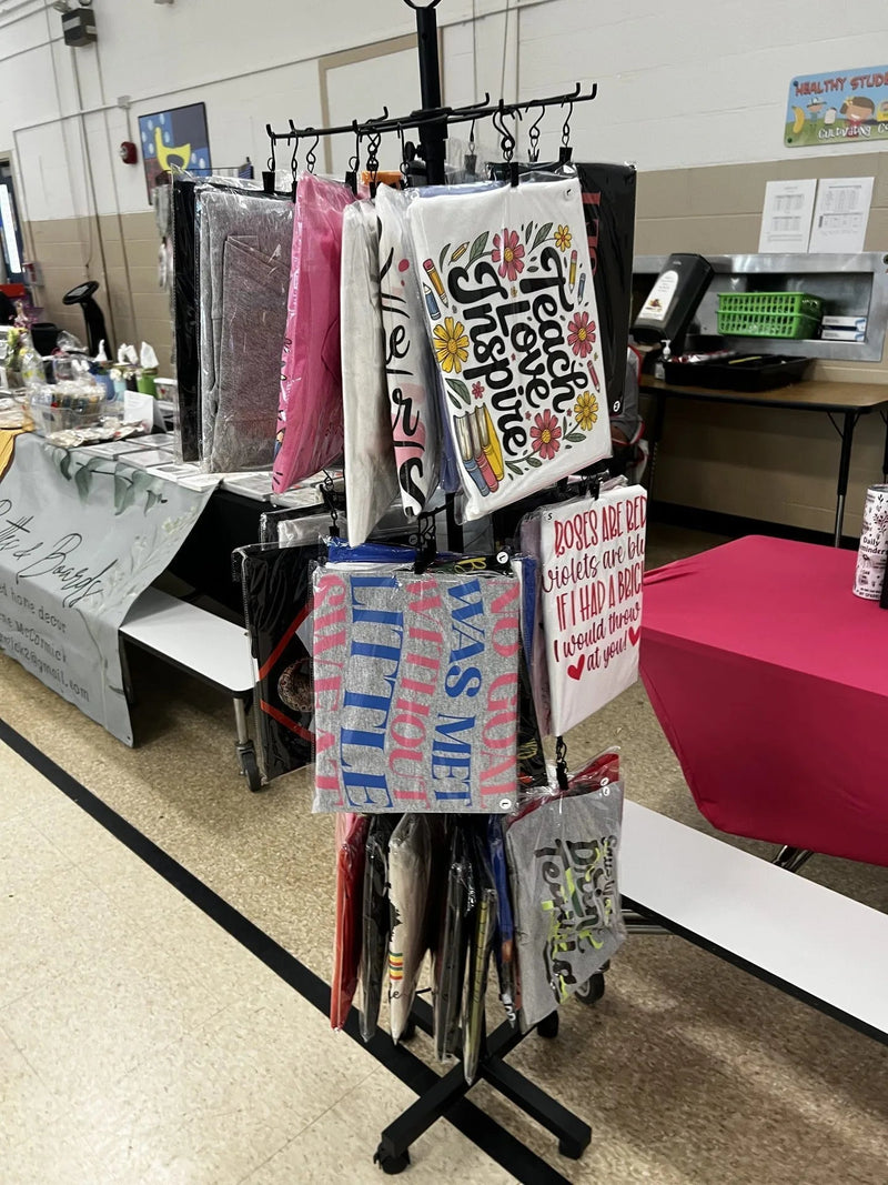 Custom Graphic T-Shirts Vendor Display