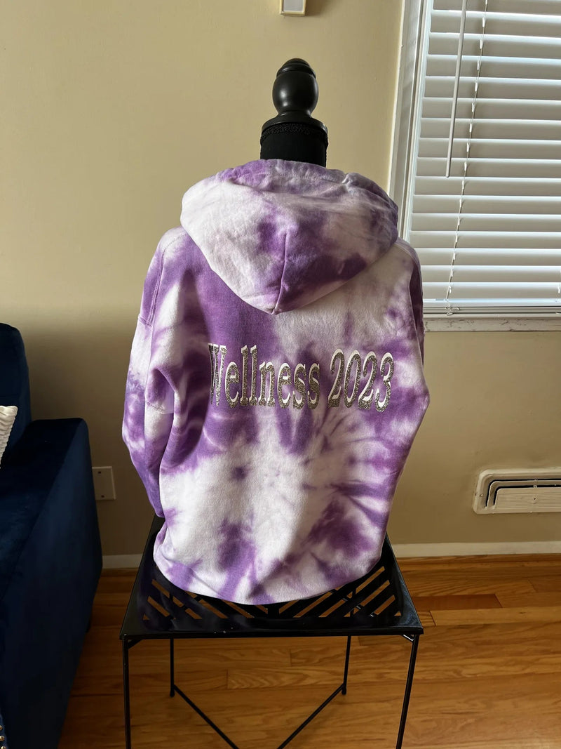 Custom Purple Tie-Dye Hoodie
