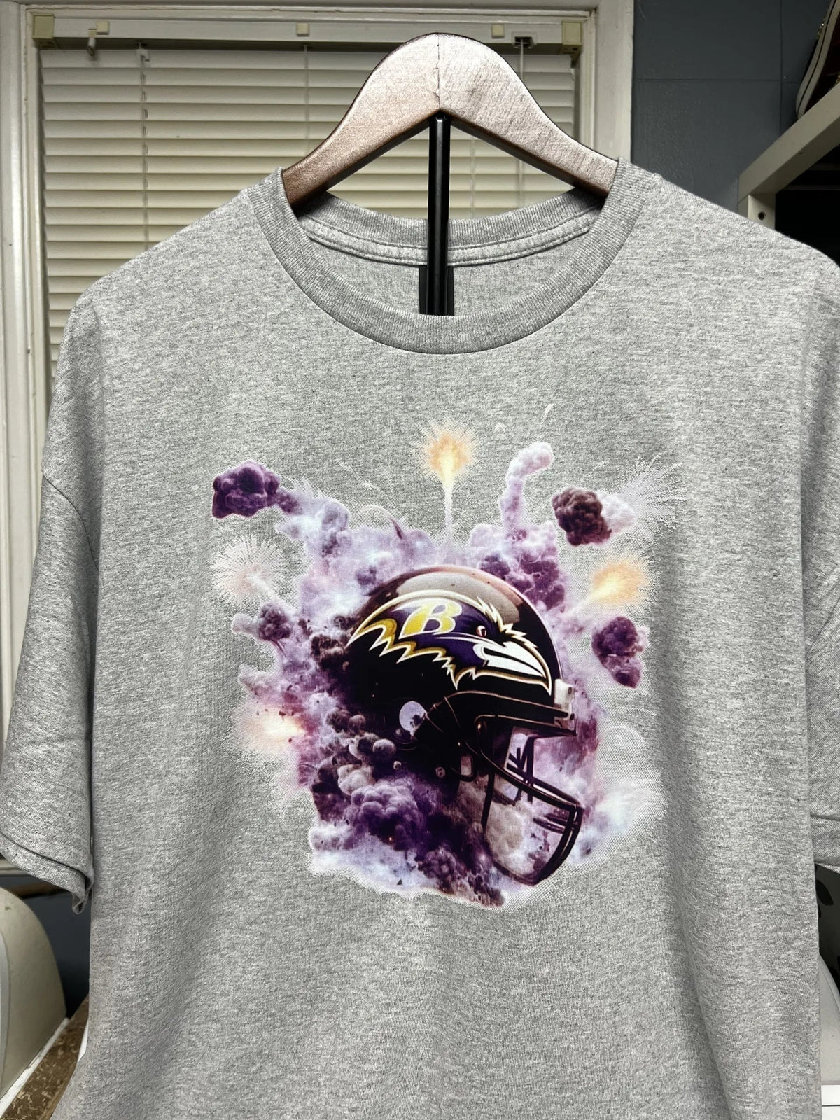 Custom Ravens Helmet T-Shirt