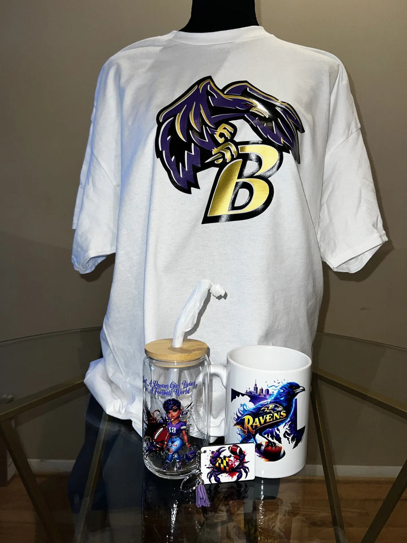 Custom Ravens T-Shirt Black