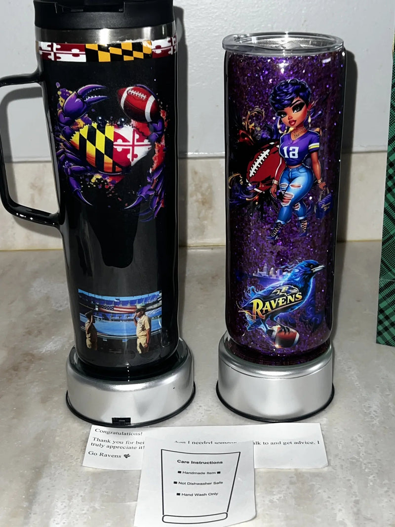 Custom Ravens Tumblers Set