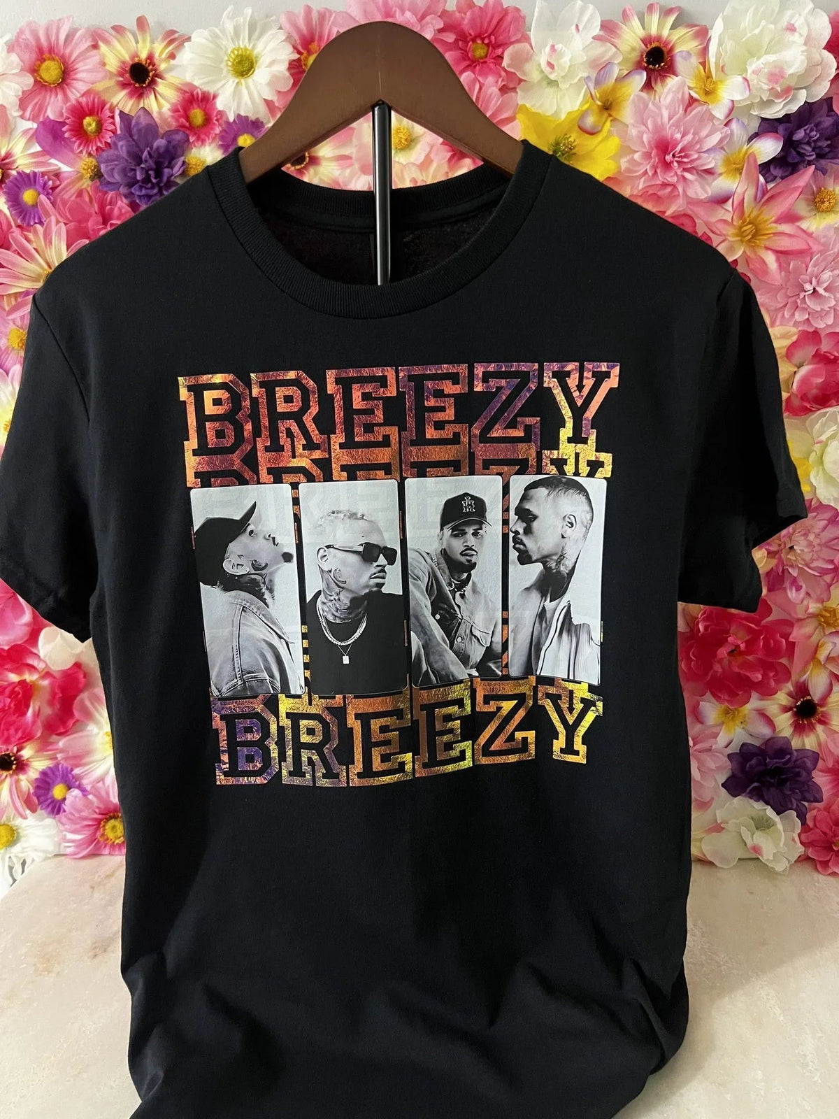 Custom Shirt Chris Brown Breezy Collage Black
