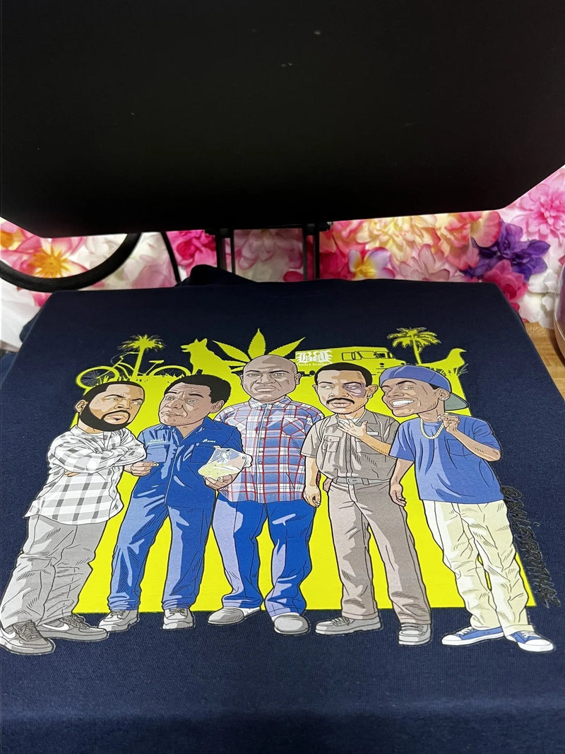 Custom Shirt Friday Group Caricature Navy