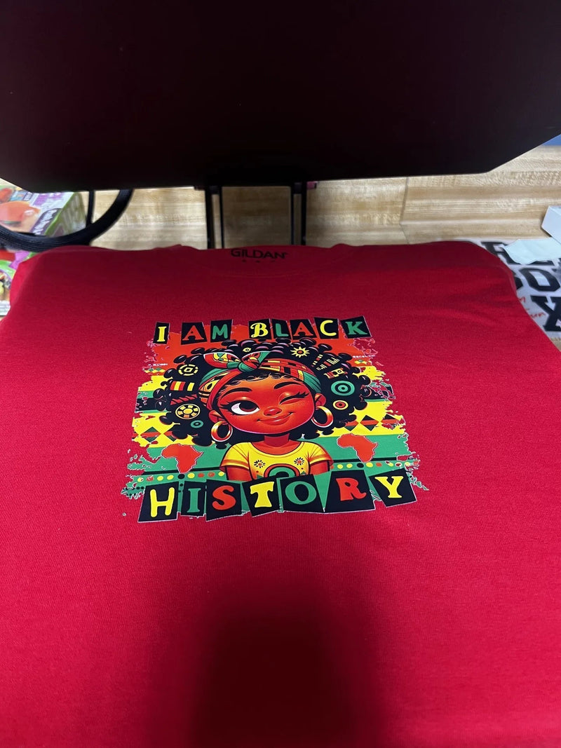 Custom Shirt I Am Black History Red