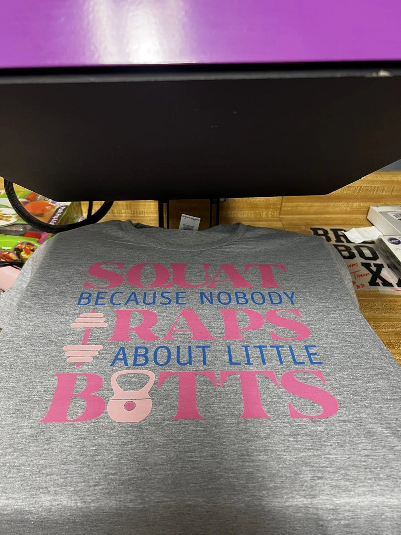 Custom Shirt Squat Fitness Graphic Gray