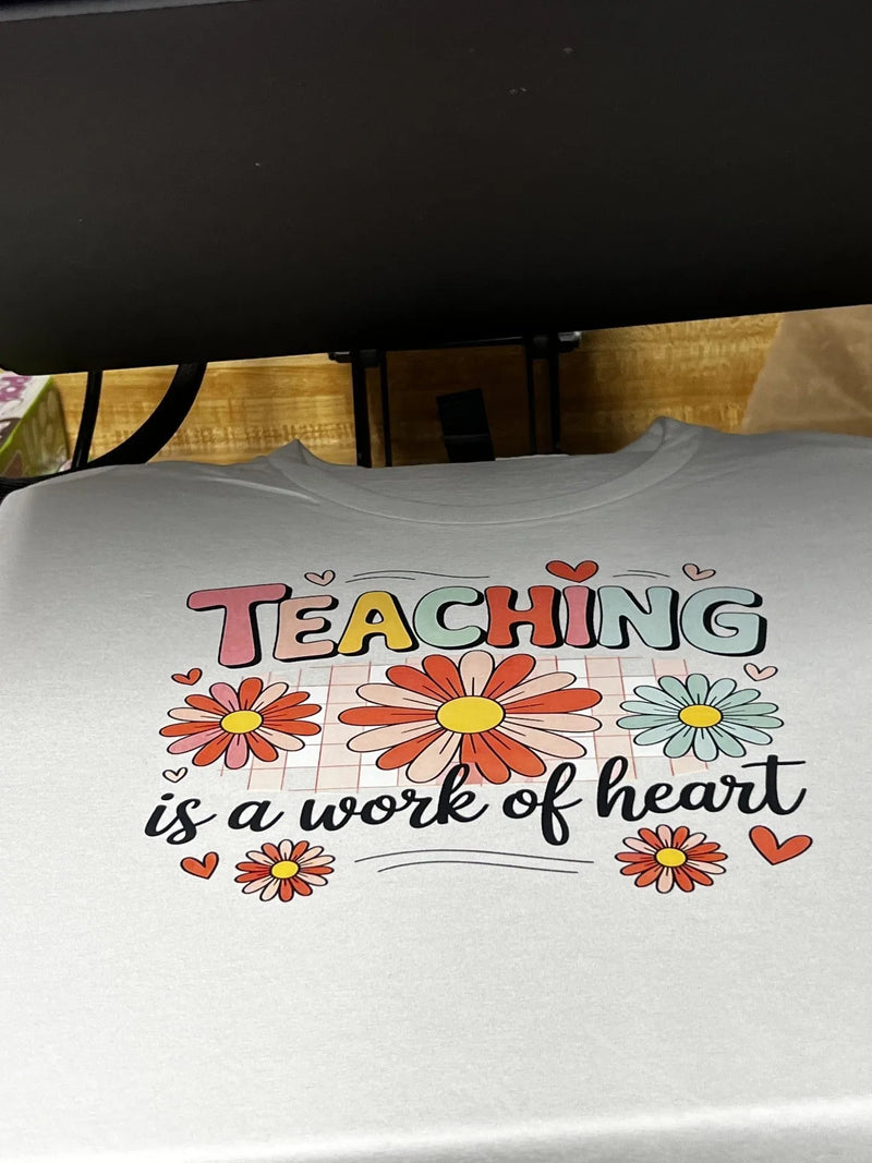 Custom Shirt Teaching Work Of Heart White
