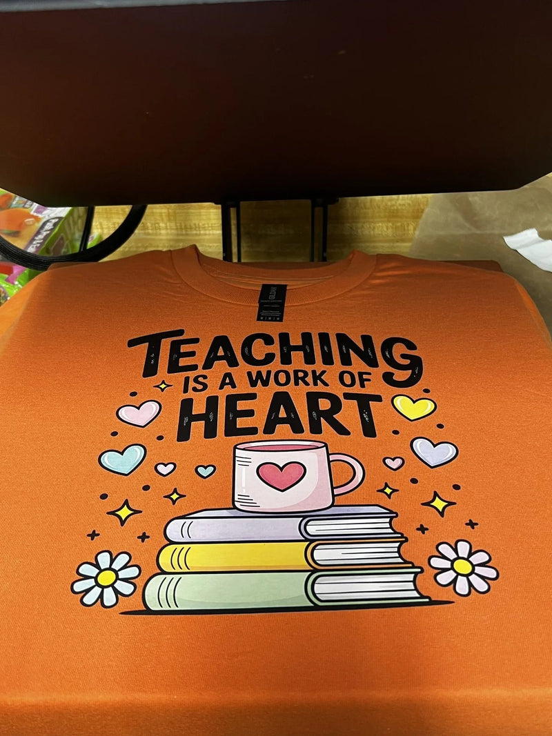 Custom Tumbler Teaching Work Of Heart Orange