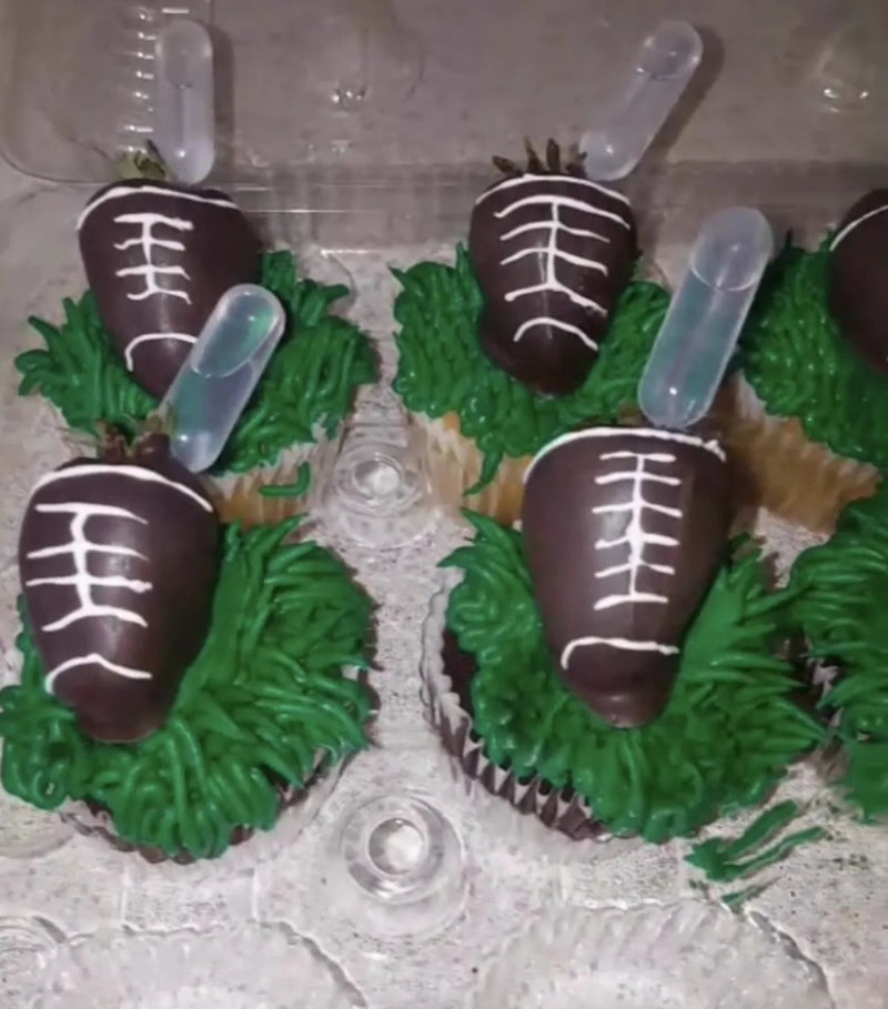 Football Cupcakes Dipped Strawberries