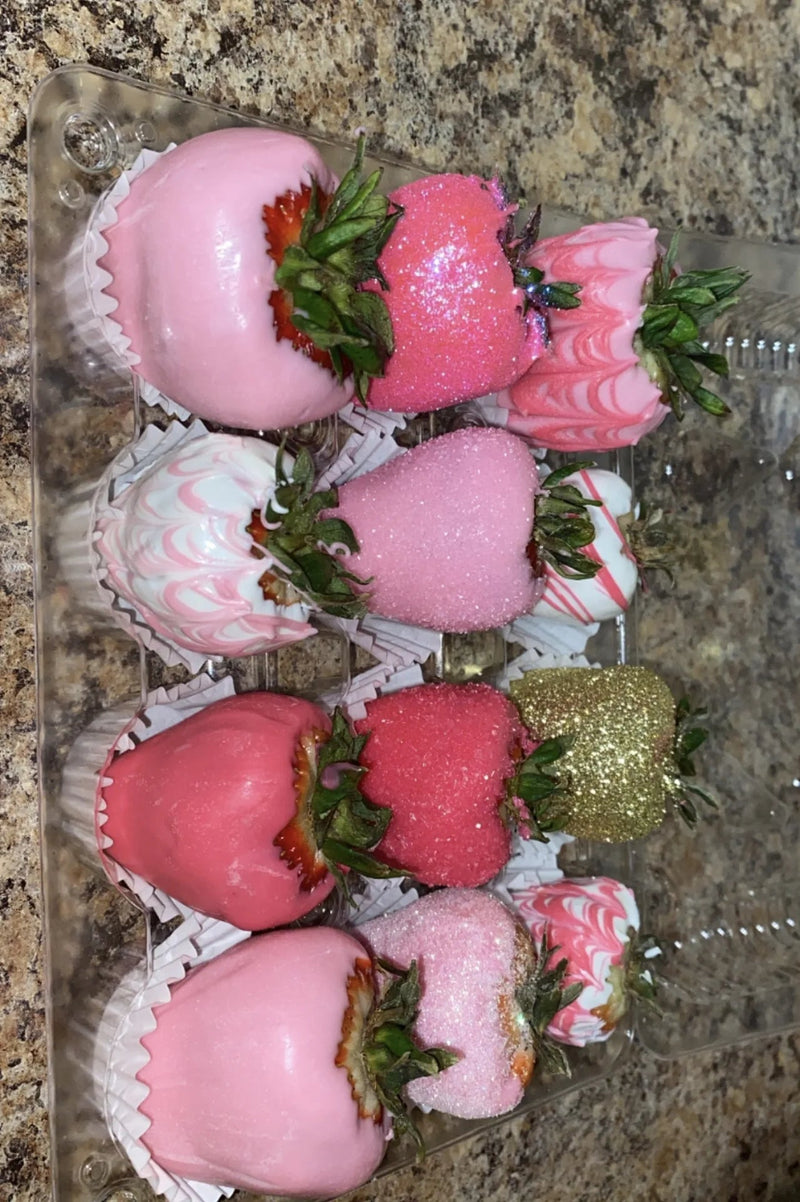 Pink Dipped Strawberries