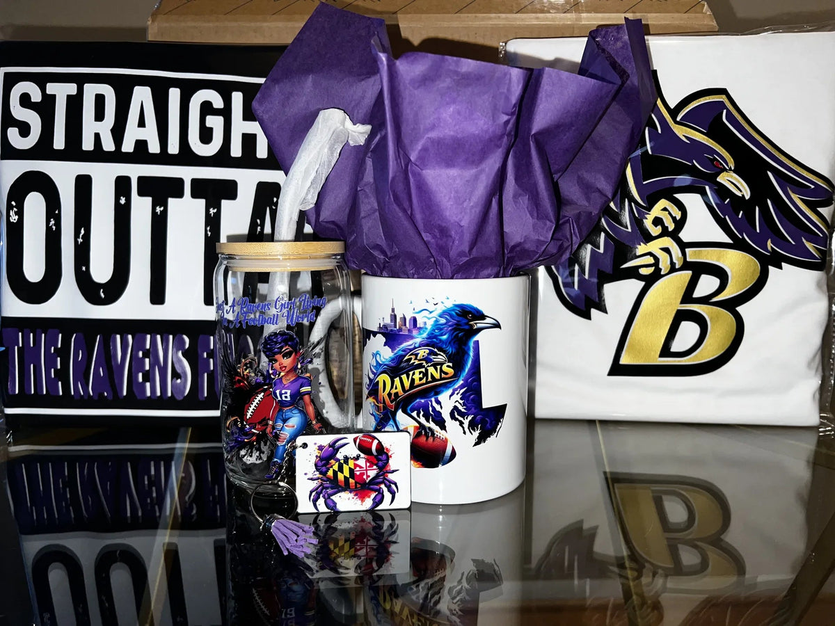 Ravens Gift Set T-Shirt Mug Tumbler